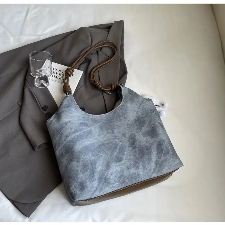 Women's Grey M-Logo Shoulder Bag with Cute Charm — feature 25