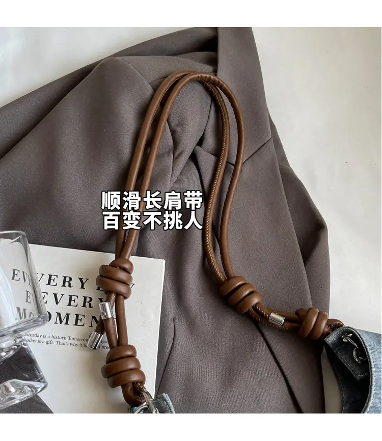 Women's Grey M-Logo Shoulder Bag with Cute Charm — feature 6