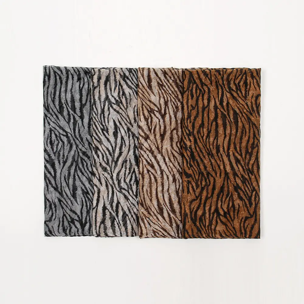 Women's Zebra Print Silk Scarf Travel Photo - Image 7