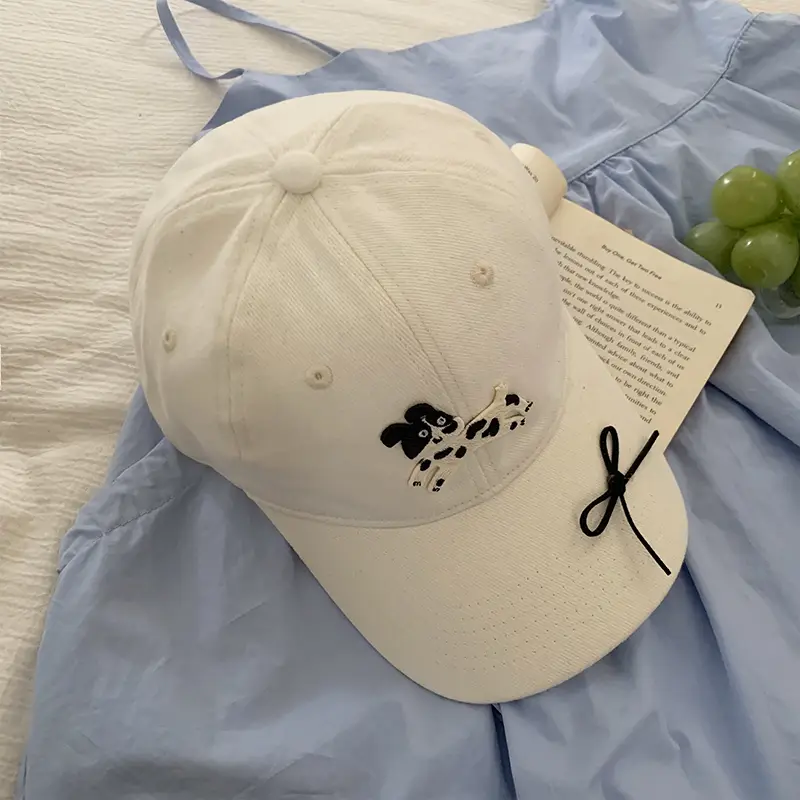 Women's Cartoon Cap with Bow Duck Tongue Design - Image 3