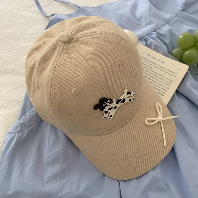Women's Cartoon Cap with Bow Duck Tongue Design - Image 4