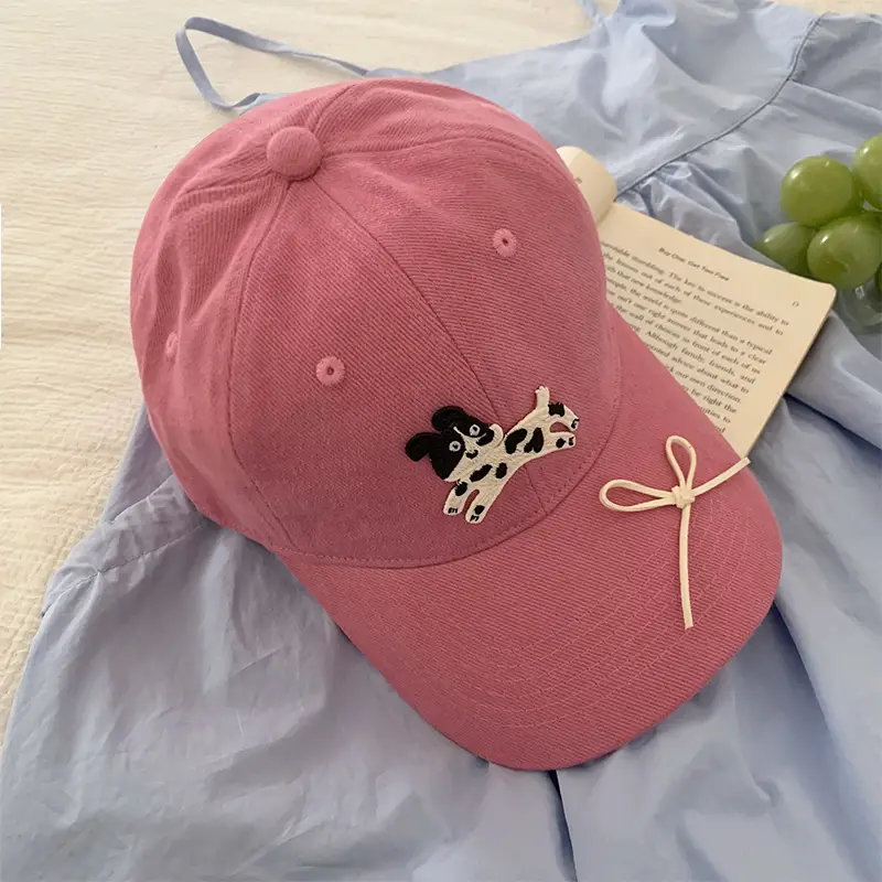 Women's Cartoon Cap with Bow Duck Tongue Design - Image 5