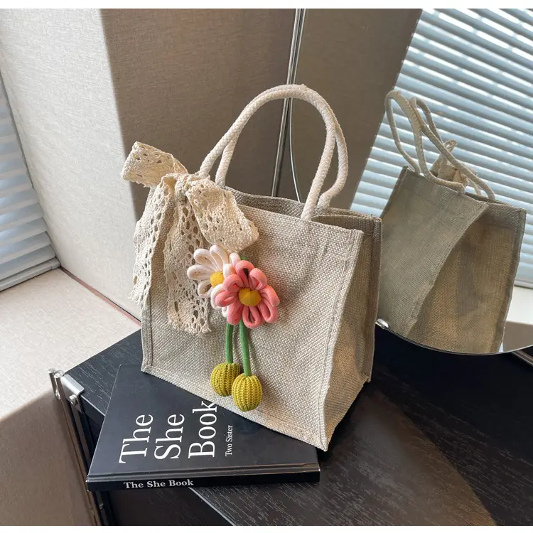 Korean Style Women's Mori Artistic Shoulder Bag with Lace — feature 15