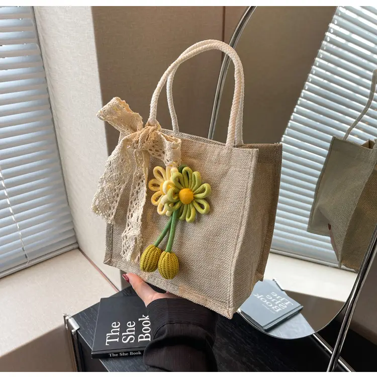 Korean Style Women's Mori Artistic Shoulder Bag with Lace — feature 17