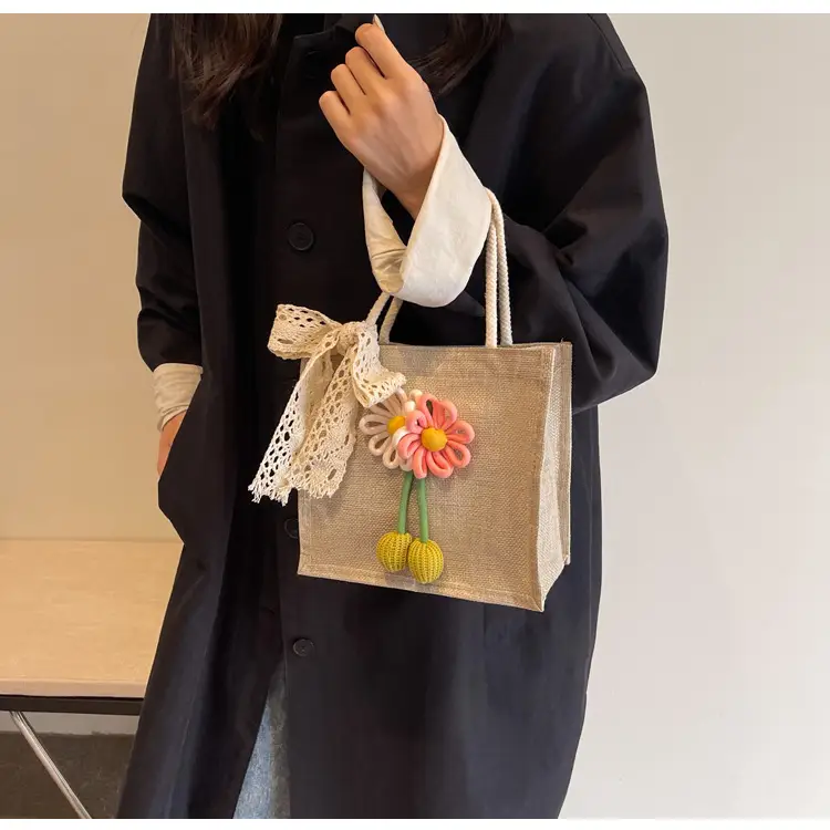 Korean Style Women's Mori Artistic Shoulder Bag with Lace — feature 20