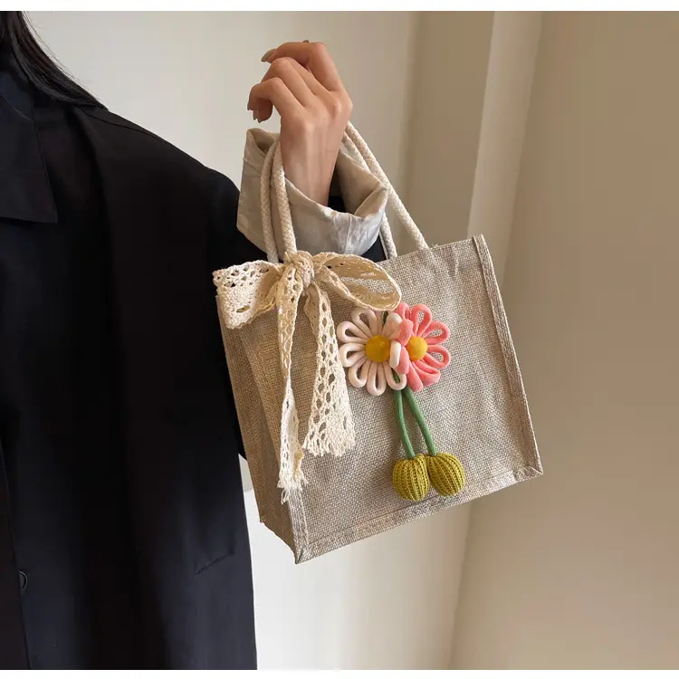 Korean Style Women's Mori Artistic Shoulder Bag with Lace — feature 22