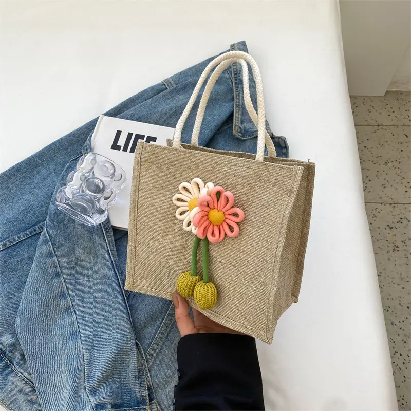 Korean Style Women's Mori Artistic Shoulder Bag with Lace - Image 6