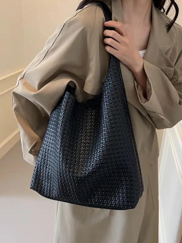 Women's Large Capacity Woven Tote Bag Summer 2024 - Image 8