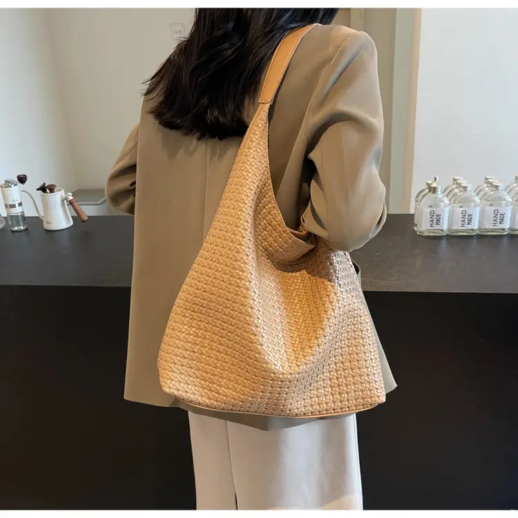 Women's Large Capacity Woven Tote Bag Summer 2024 — feature 12