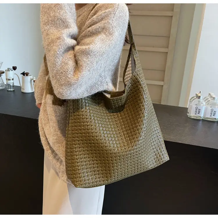 Women's Large Capacity Woven Tote Bag Summer 2024 — feature 16