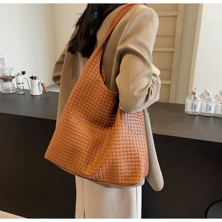 Women's Large Capacity Woven Tote Bag Summer 2024 — feature 18