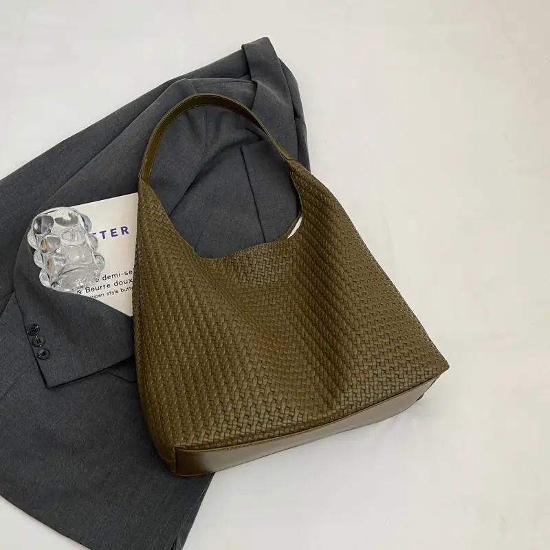 Women's Large Capacity Woven Tote Bag Summer 2024 - Image 4
