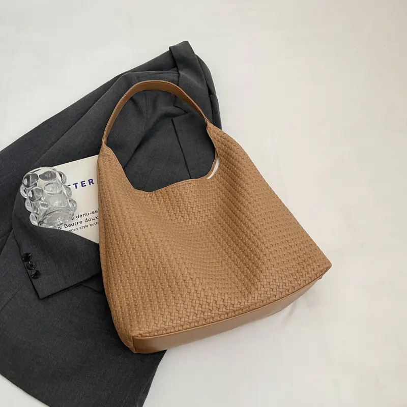 Women's Large Capacity Woven Tote Bag Summer 2024 - Image 5