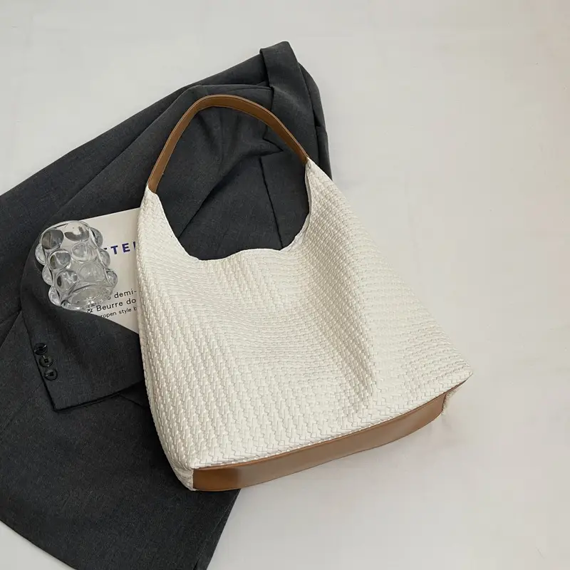 Women's Large Capacity Woven Tote Bag Summer 2024 - Image 6