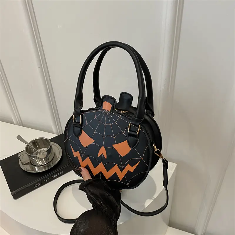 Halloween Pumpkin Shoulder Bag Orange 2024 - Image 7