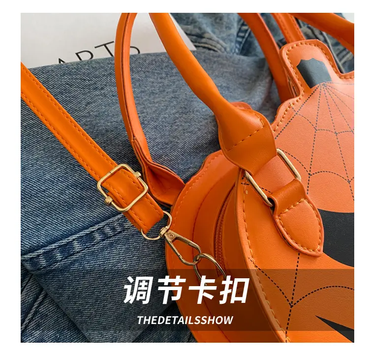 Halloween Pumpkin Shoulder Bag Orange 2024 — feature 5