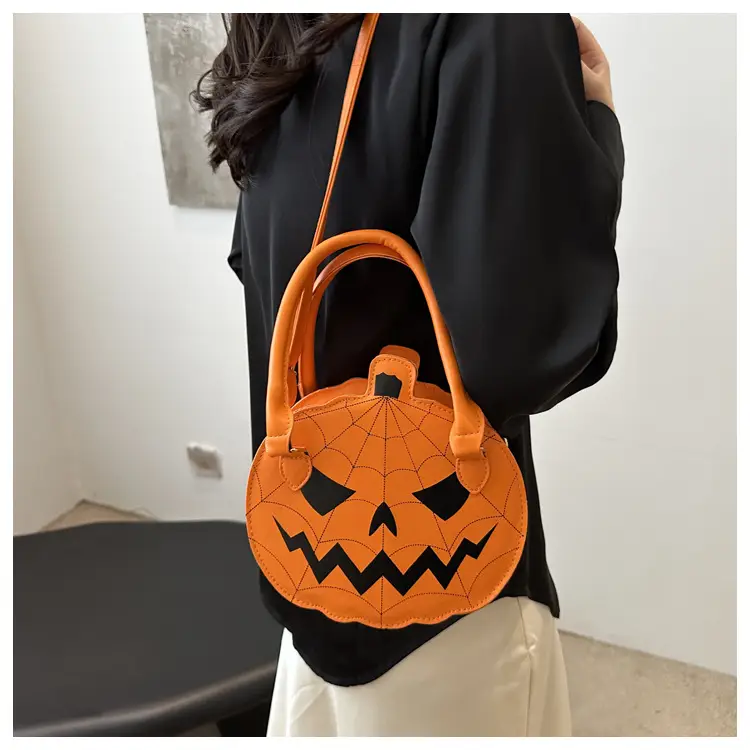 Halloween Pumpkin Shoulder Bag Orange 2024 — feature 9