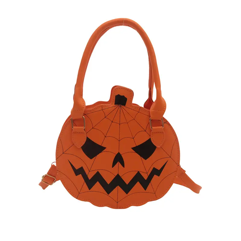 Halloween Pumpkin Shoulder Bag Orange 2024 - Image 3