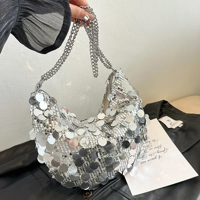 Black Sequin Crossbody Bag for Women 2024 - Image 6