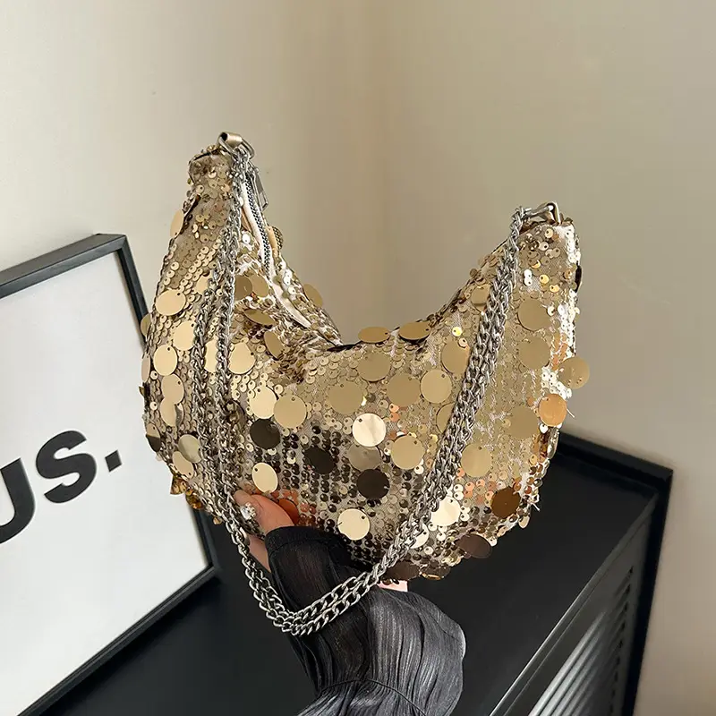 Black Sequin Crossbody Bag for Women 2024 - Image 3