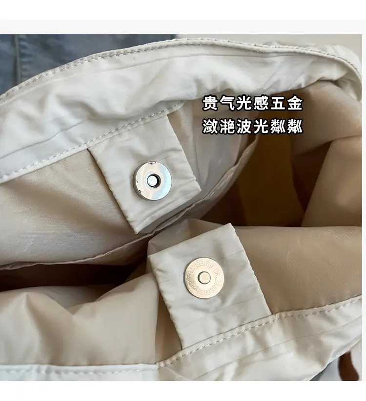 Korean Style Lazy Crossbody Bag Brown Cotton Women — feature 4