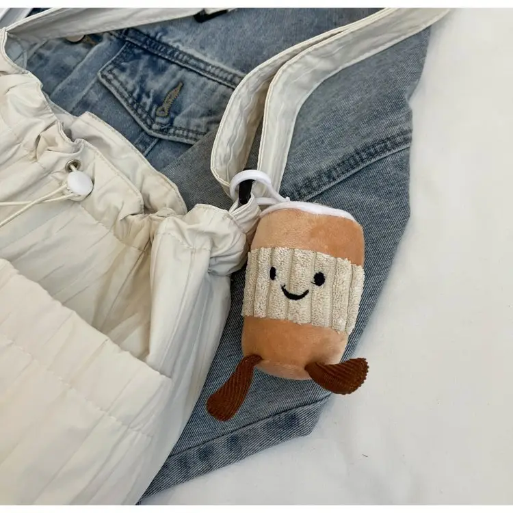 Korean Style Lazy Crossbody Bag Brown Cotton Women — feature 52