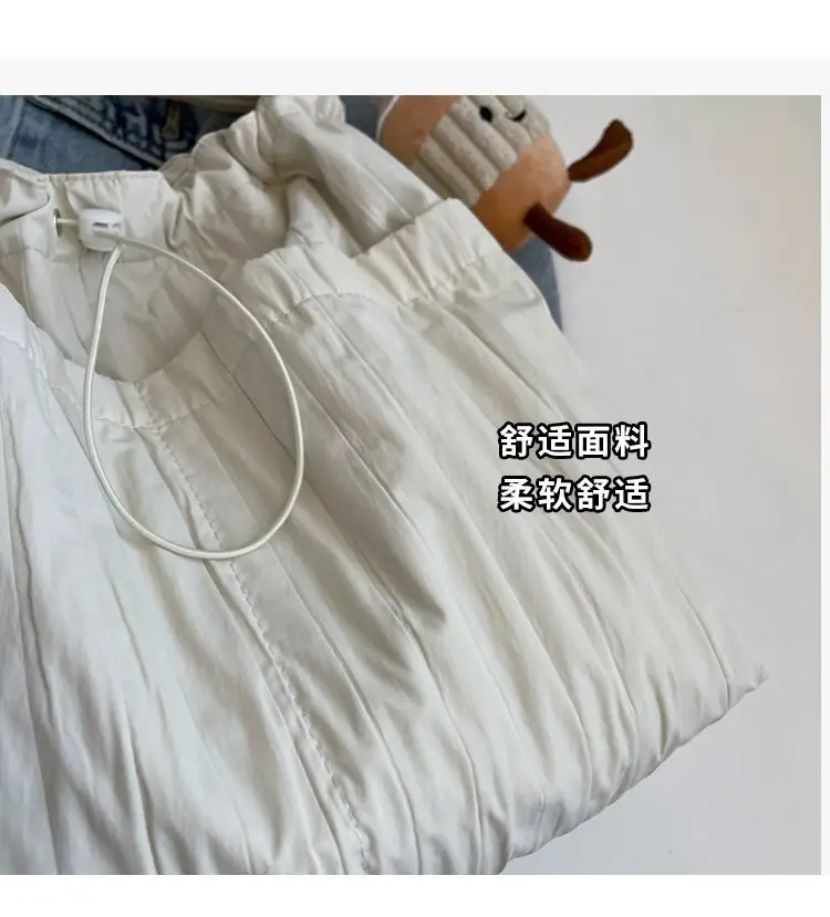 Korean Style Lazy Crossbody Bag Brown Cotton Women — feature 7