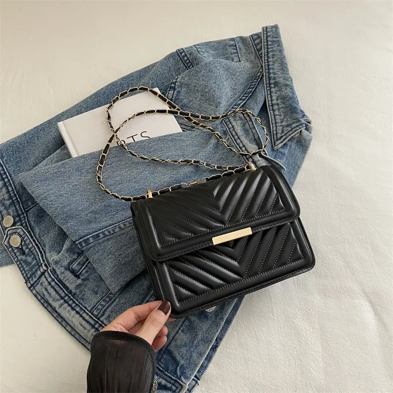 Black Quilted Crossbody Bag for Women 2024 - Image 4