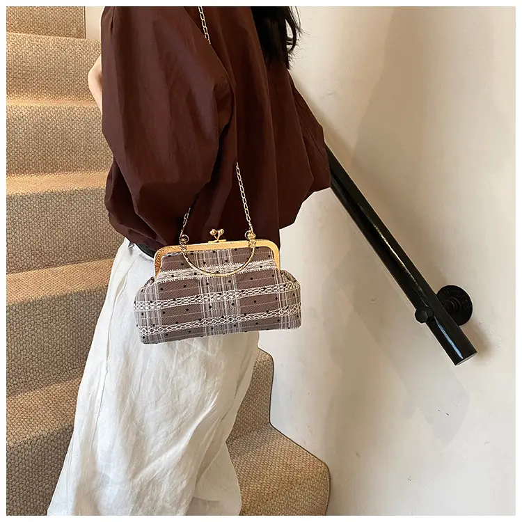 White Polka Dot Chain Crossbody Bag for Women — feature 26