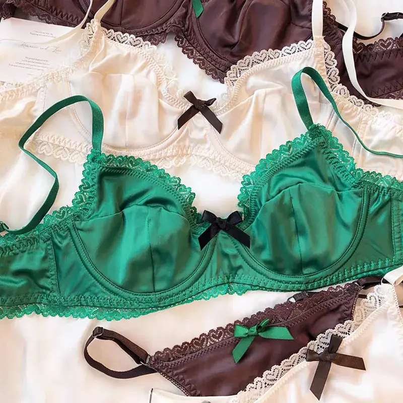 Green Lace Underwear Set for Women Summer Wear - Image 8