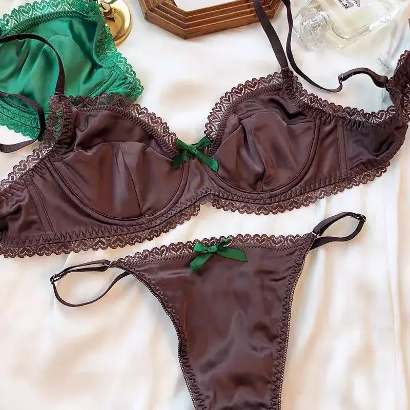Green Lace Underwear Set for Women Summer Wear — feature 52