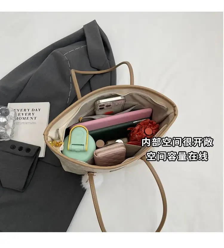 Women's Large Capacity Tote Bag with Cute Charm — feature 7
