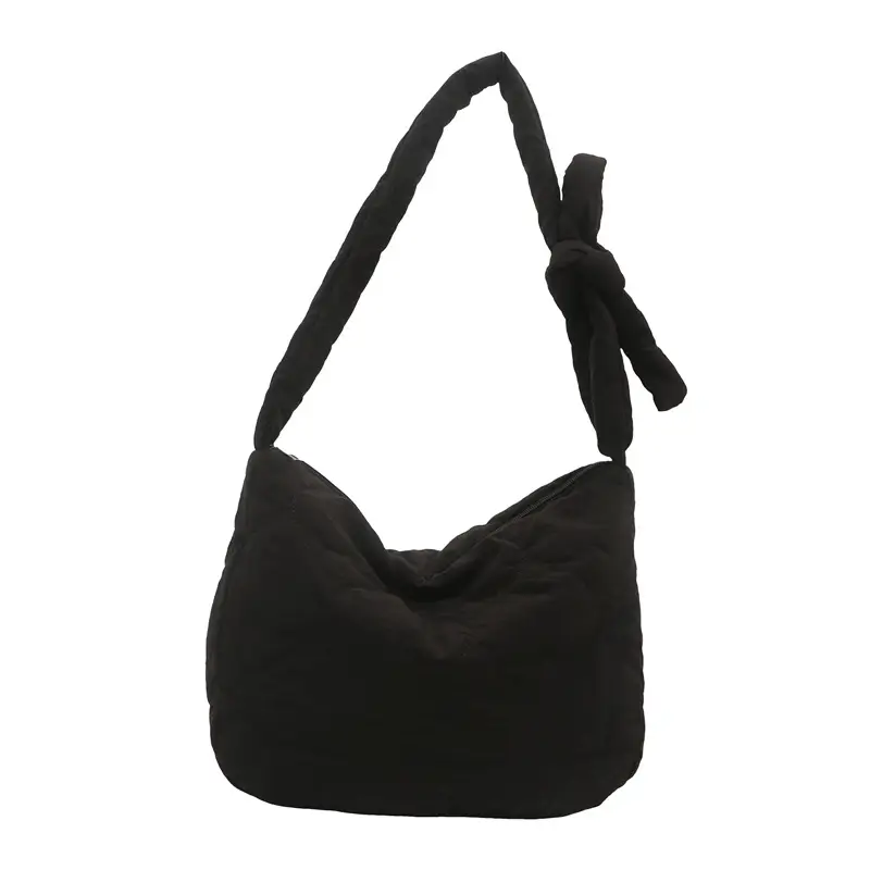 Korean Rhombic Puffer Shoulder Bag Olive Green - Image 10
