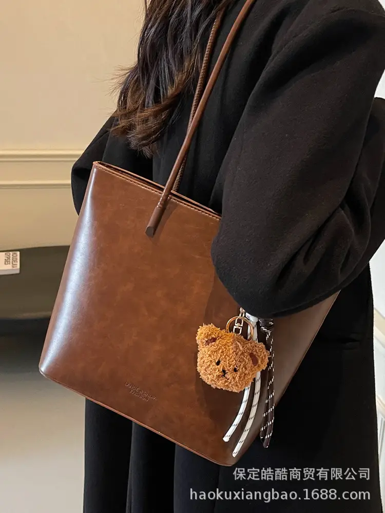 Korean Satchel Brown Women's Shoulder Bag 2024 - Image 4