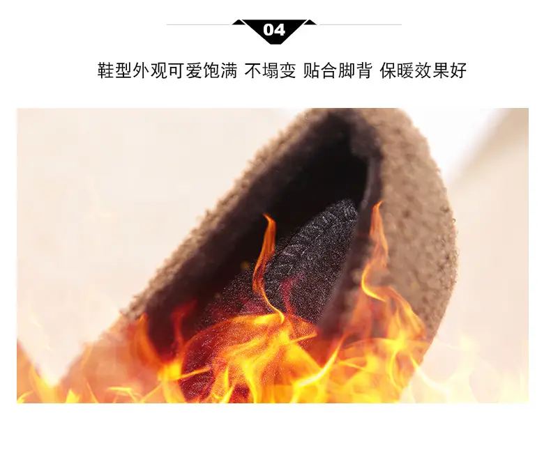 2026 Winter New Style Old Beijing Cloth Shoes with Fleece Lining for Warmth, Daily Home Indoor Women's Cotton Slippers, Slip-On Cotton Shoes — feature 11