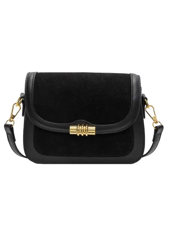 Women's Retro Crossbody Bag Brown Suede 2024 - Image 9
