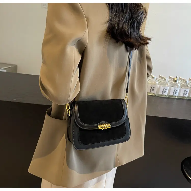 Women's Retro Crossbody Bag Brown Suede 2024 — feature 24