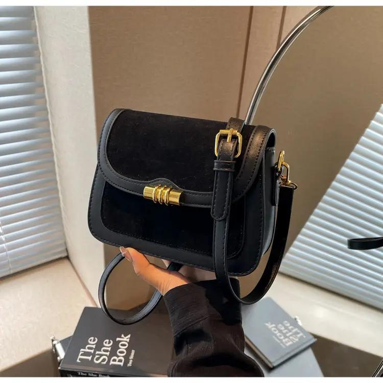 Women's Retro Crossbody Bag Brown Suede 2024 — feature 30