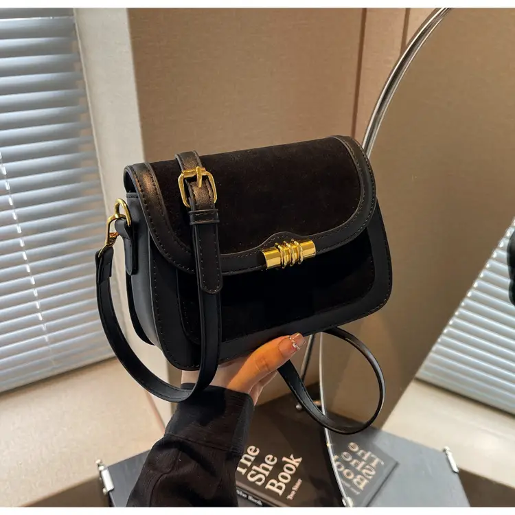 Women's Retro Crossbody Bag Brown Suede 2024 — feature 31