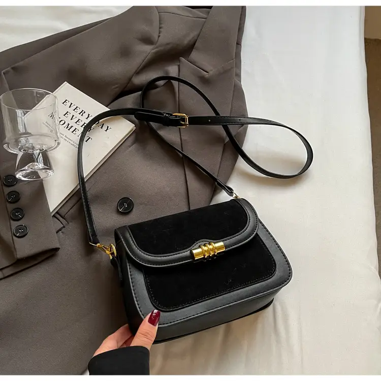Women's Retro Crossbody Bag Brown Suede 2024 — feature 32