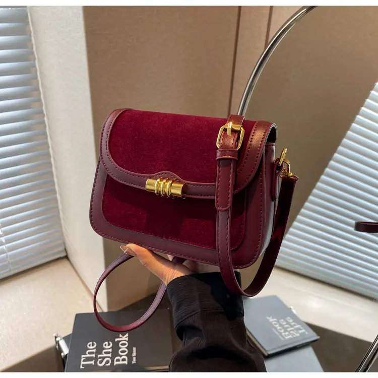 Women's Retro Crossbody Bag Brown Suede 2024 — feature 36