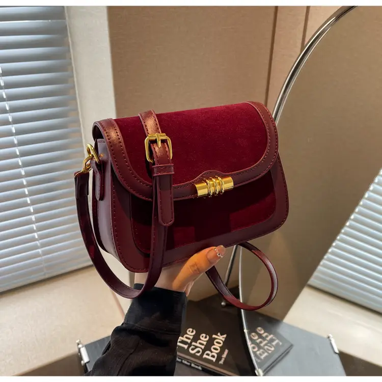Women's Retro Crossbody Bag Brown Suede 2024 — feature 37