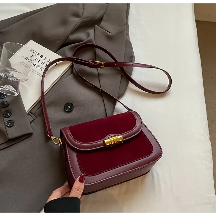 Women's Retro Crossbody Bag Brown Suede 2024 — feature 38