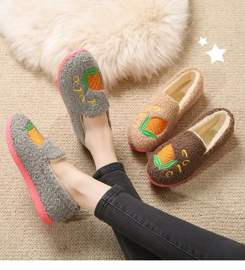 2026 Winter New Style Home Cotton Slippers with Fleece Lining, Thickened Casual Indoor Shoes, Non-Slip Soft Sole, Comfortable Mom Shoes, Cotton Shoes — feature 3