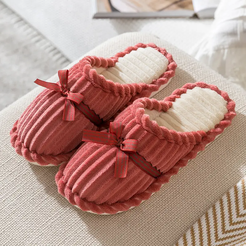 Autumn and Winter Cotton Slippers Men's Household Home Indoor Thick Bottom Men's 2024 New Winter Wool Slippers Women's Cotton Slippers