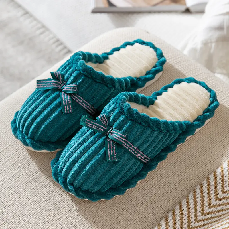 Autumn and Winter Cotton Slippers Men's Household Home Indoor Thick Bottom Men's 2024 New Winter Wool Slippers Women's Cotton Slippers