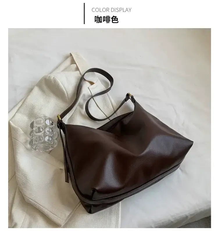 Brown Leather Shoulder Bag Women Autumn Winter — feature 15