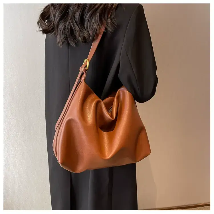 Brown Leather Shoulder Bag Women Autumn Winter — feature 23