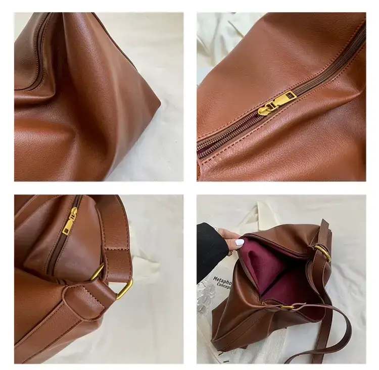 Brown Leather Shoulder Bag Women Autumn Winter — feature 8