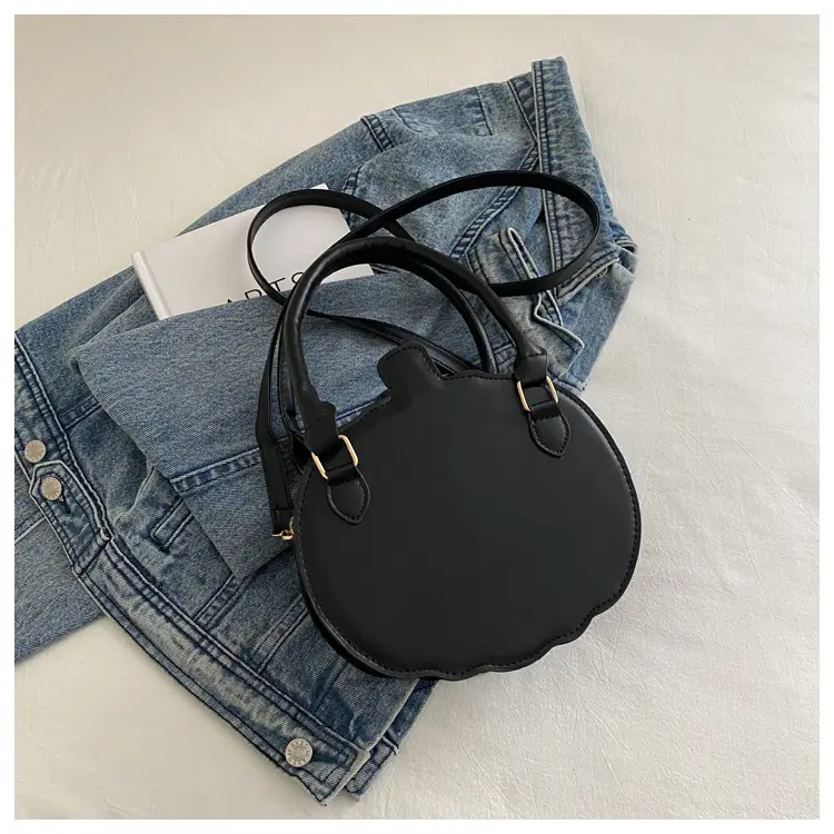 Halloween Pumpkin Shoulder Bag Black Orange Women — feature 11
